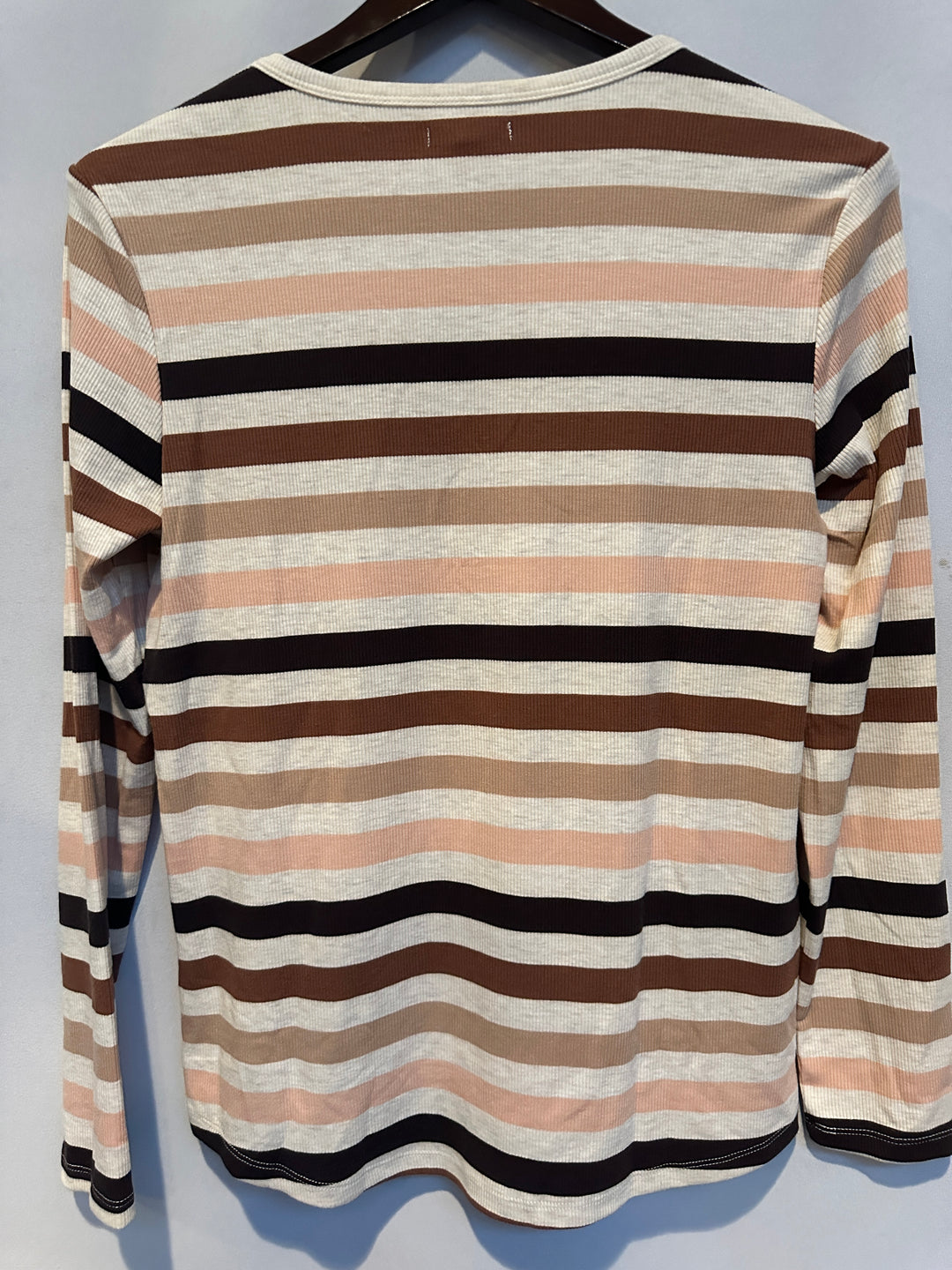 Women’s Maurices Striped Long Sleeve Henry Top Size M