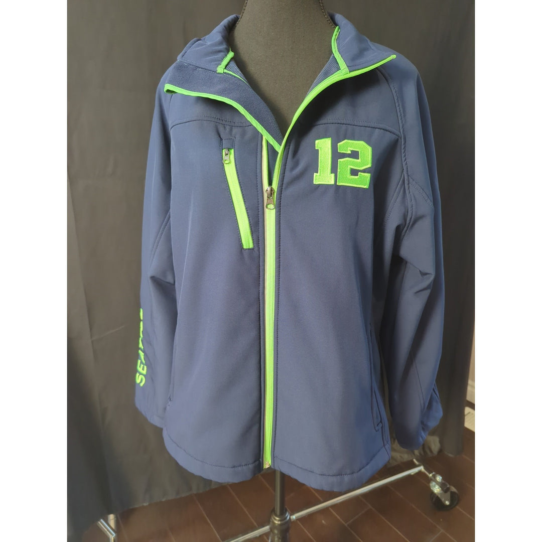 Women's Ellie & Kate Seahawks blue zip up jacket size 2xl