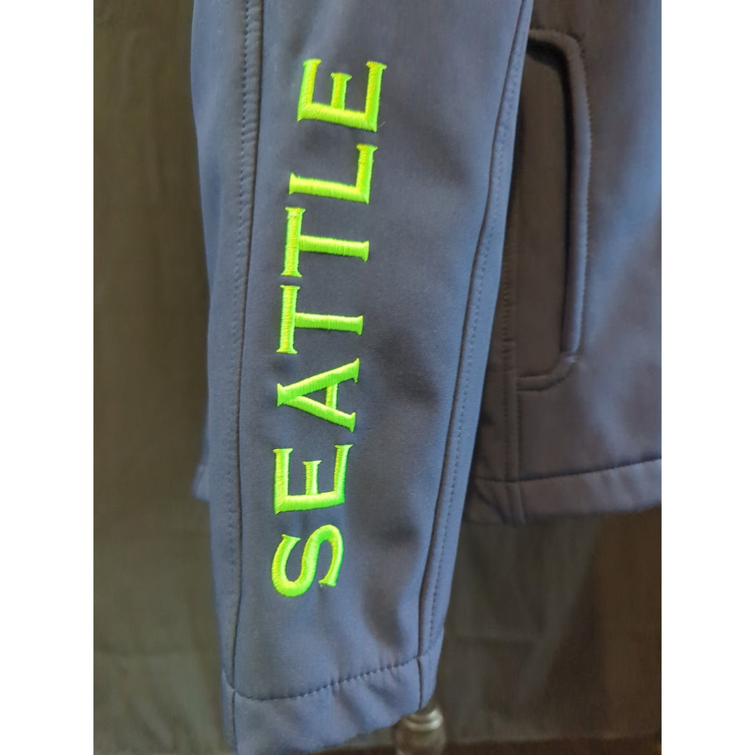 Women's Ellie & Kate Seahawks blue zip up jacket size 2xl