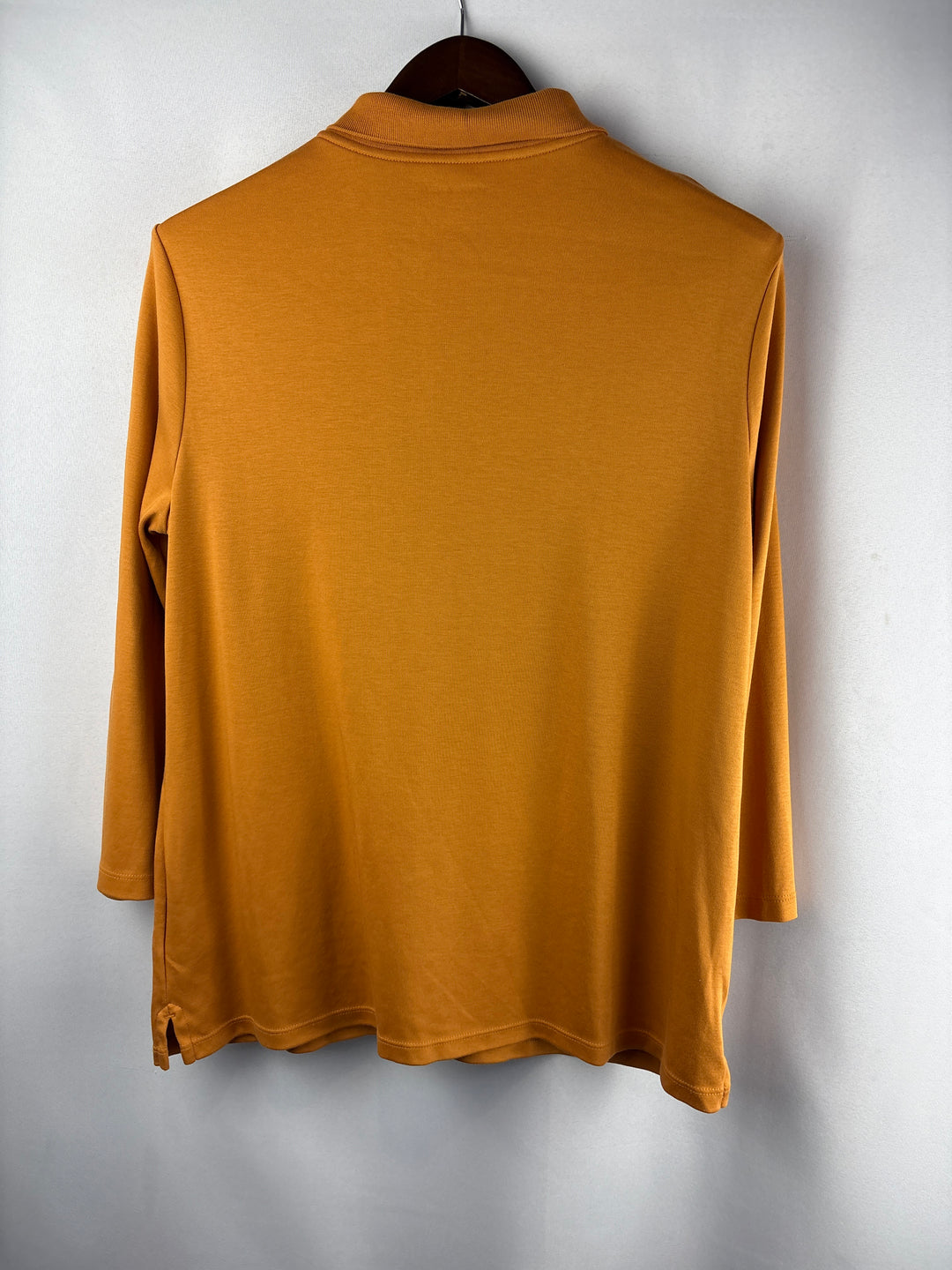 Women’s Lands’ End Large Gold Half Sleeve Polo Shirt