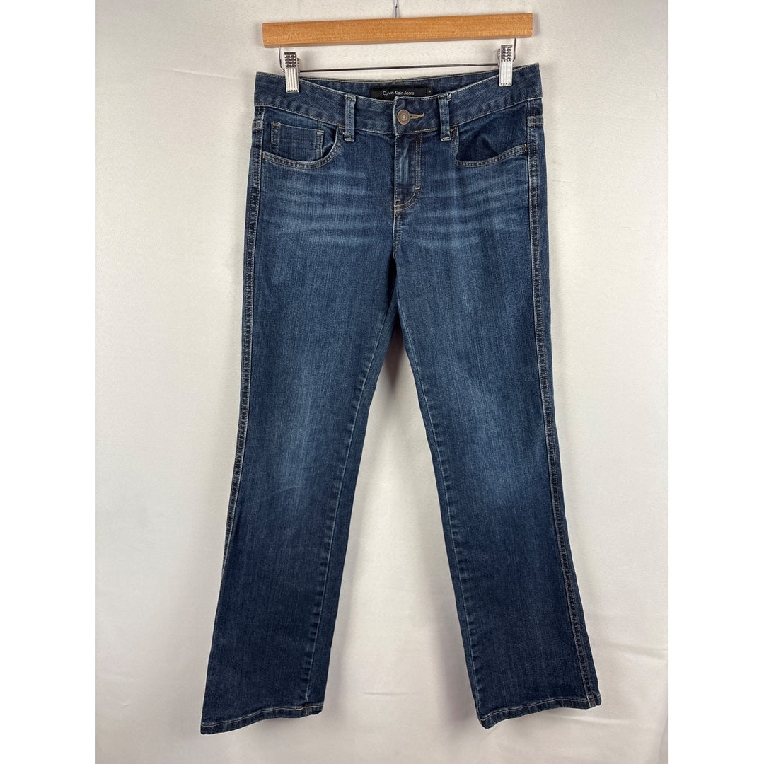 Calvin Klein Womens Size 4 Bootcut Jeans Dark Wash Denim Classic Fit