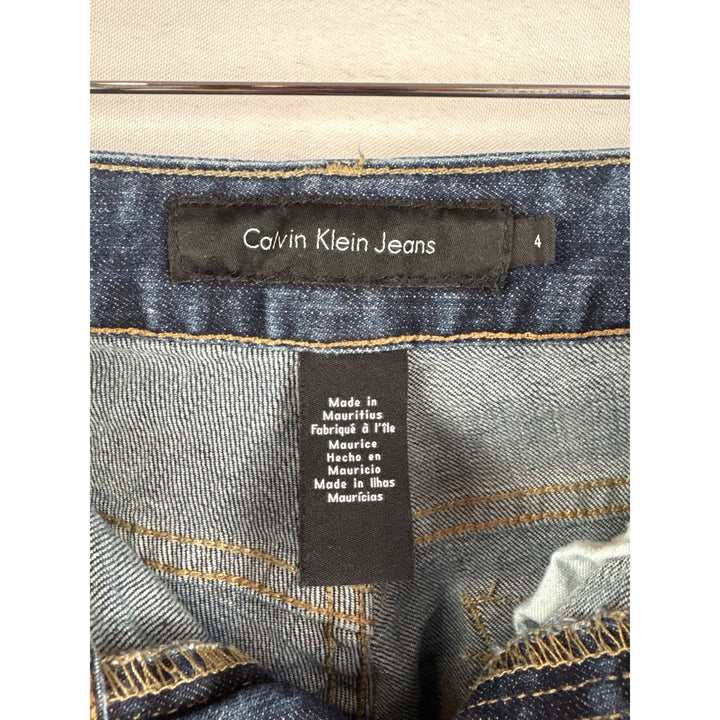Calvin Klein Womens Size 4 Bootcut Jeans Dark Wash Denim Classic Fit