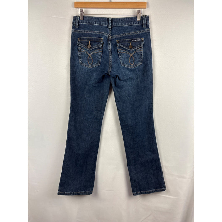 Calvin Klein Womens Size 4 Bootcut Jeans Dark Wash Denim Classic Fit