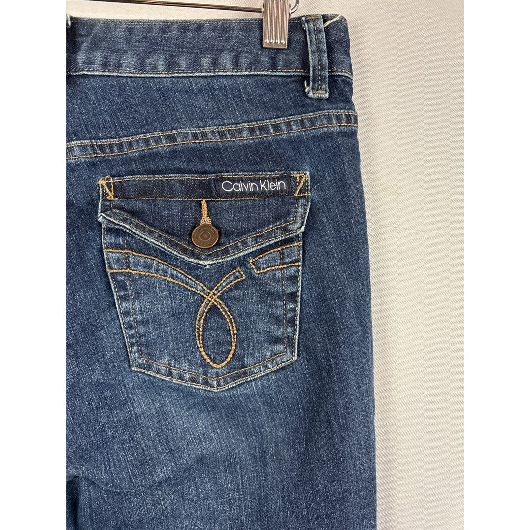 Calvin Klein Womens Size 4 Bootcut Jeans Dark Wash Denim Classic Fit