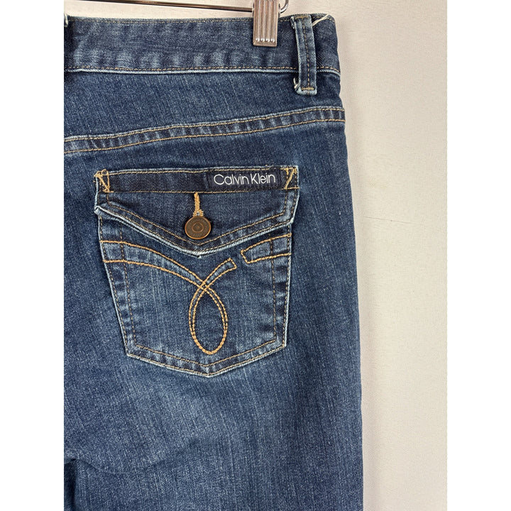 Calvin Klein Womens Size 4 Bootcut Jeans Dark Wash Denim Classic Fit