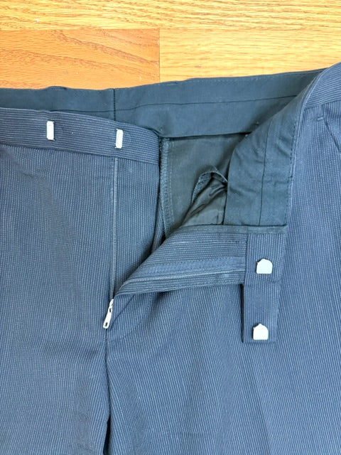 Hugo Boss Dark Blue Pinstripe Dress Slacks – Size 34R, Inseam 29
