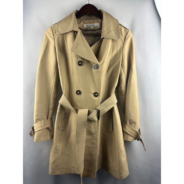 Women’s Kenneth Cole Mid length Beige Trench coat Size M