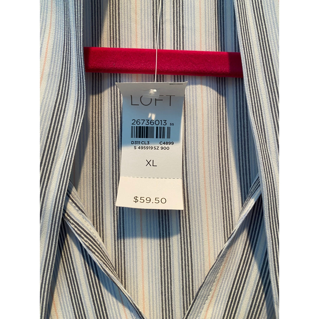 Loft Women's Blouse with Tie Front Size XL