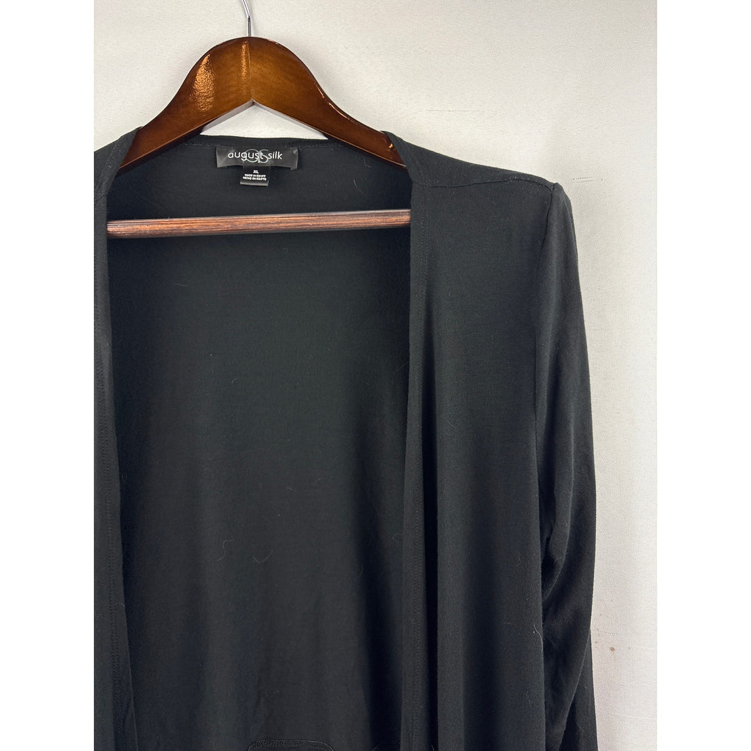 Women’s August Silk XL Black 3/4 Length Sleeve Sweater