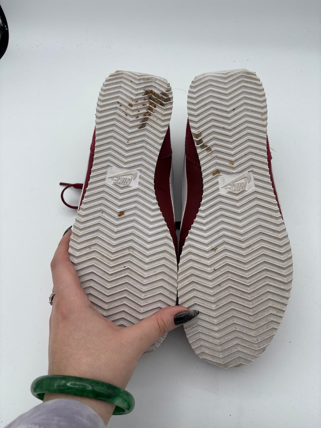 Womens Nike Cortez Maroon Nylon Suede Running Sneakers Size 8.5