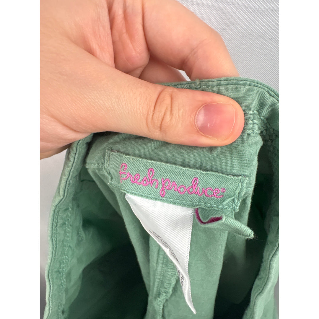 Women’s Fresh Produce XXL Sage Green Cargo Capris