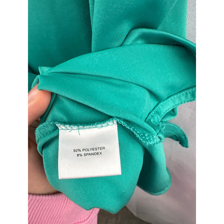 Men’s Peter Millar XL Teal Golf Polo Shirt w/ Logo Embroidered