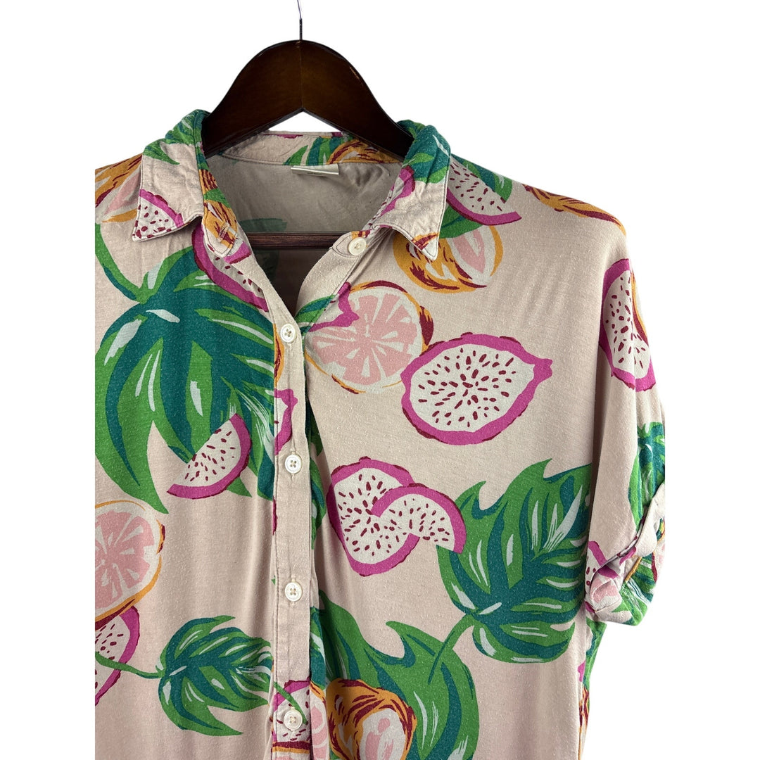 Women’s Soma Small Tan Fruit Patterned Sleep Set