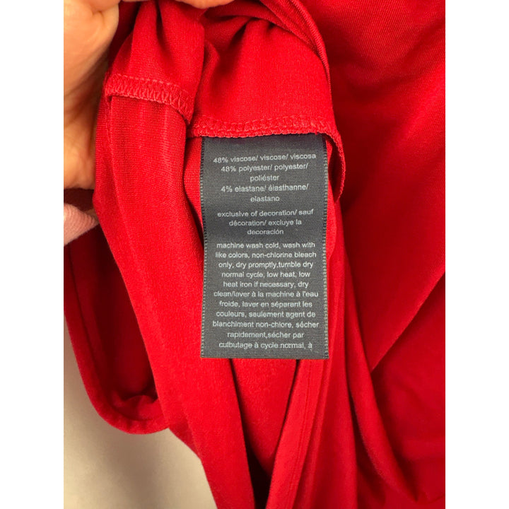 Women’s Tommy Hilfiger Large Cherry Red Sleeveless Midi Dress