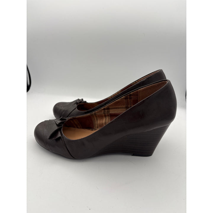 Women’s CL by Laundry Size 8 Brown Leather Wedges