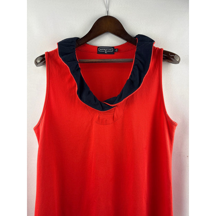 Women’s Duffield Lane Large Blood Orange Sleeveless Dress