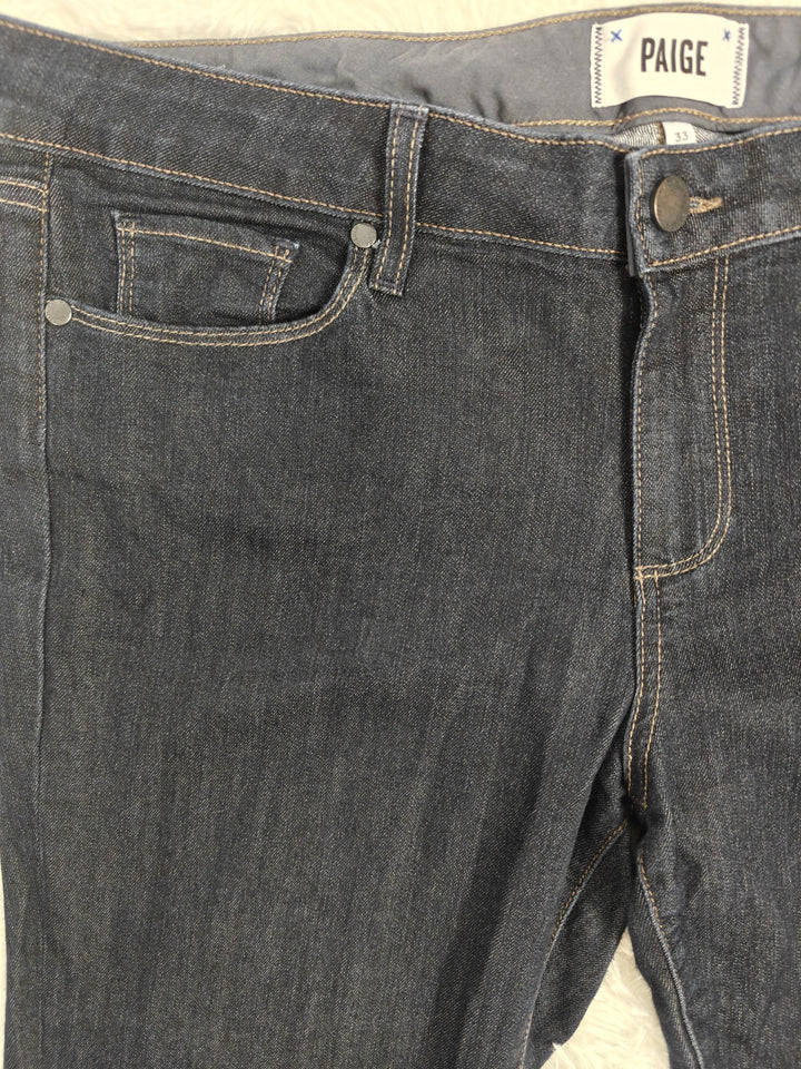 Womens PAIGE Manhattan Bootcut Jeans Dark Wash Size 33