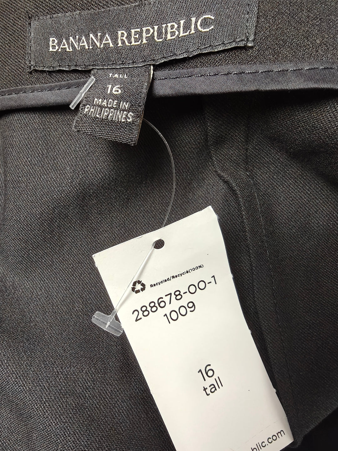 Banana Republic Womens Black Pencil Skirt Size 16 Tall New With Tags