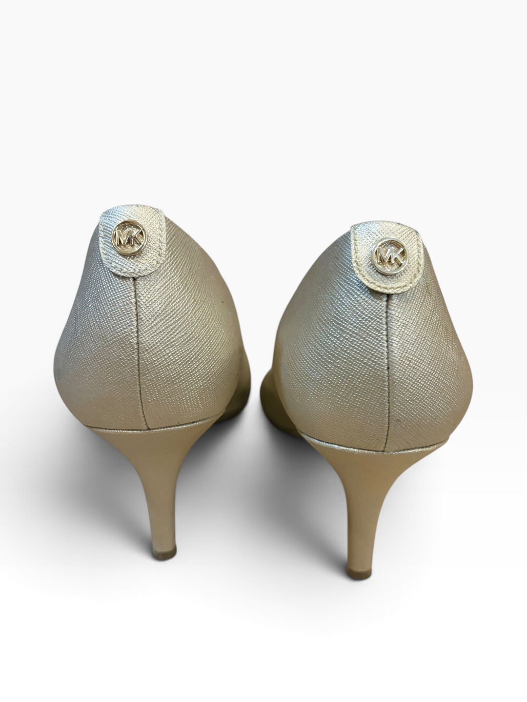 Michael Kors Champagne Gold Pointed Toe Pumps Size 9M Metallic Kitten Heels