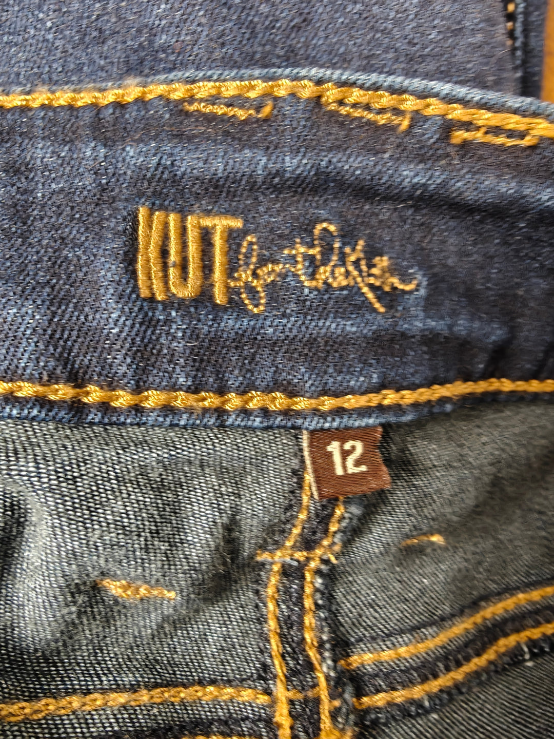 Womens KUT From The Kloth Natalie High Rise Bootcut Jeans Dark Blue Size 12 NWT