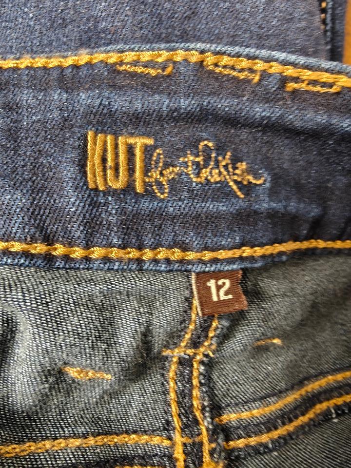 Womens KUT From The Kloth Natalie High Rise Bootcut Jeans Dark Blue Size 12 NWT