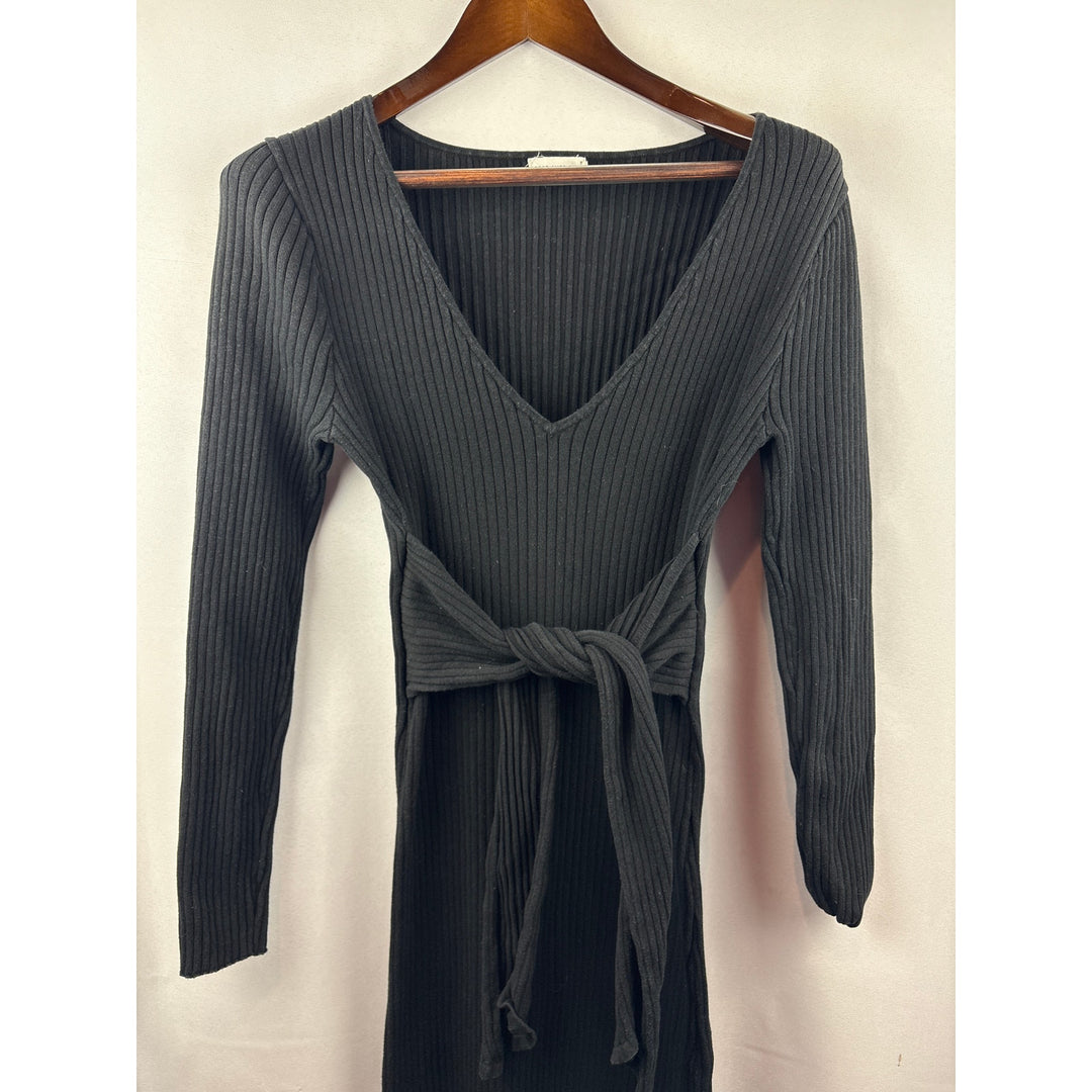 Women’s Good American Size 3 Black Long Sleeve Bodycon Dress