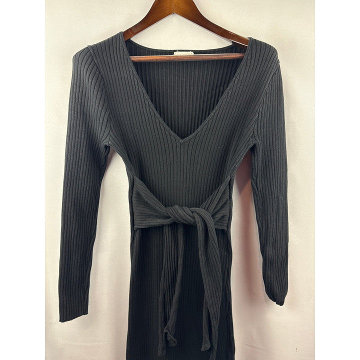Women’s Good American Size 3 Black Long Sleeve Bodycon Dress