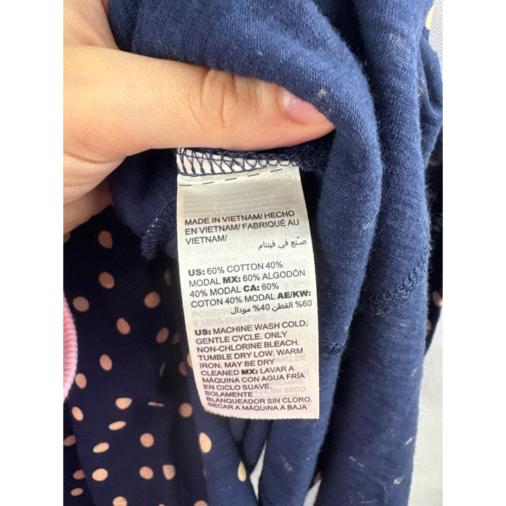 Women’s Chico’s Size 2 Navy Blue Tank & Sweater Set w/ Tan Polka Dot
