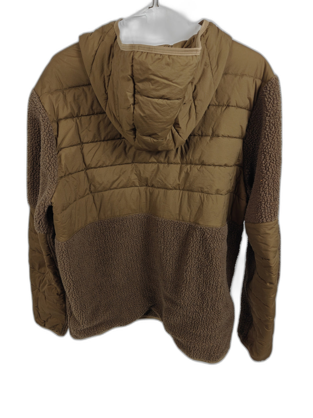 REI Outdoor Hybrid Sherpa Fleece Insulated Puffer Jacket Brown Size XL