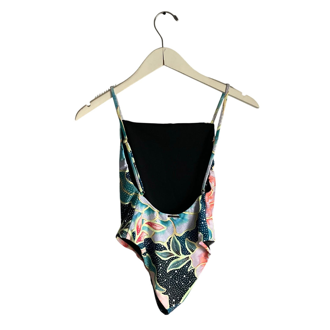 Mara Hoffman Square Neck Arcadia One Piece Swimsuit Boho Floral Botanical XS