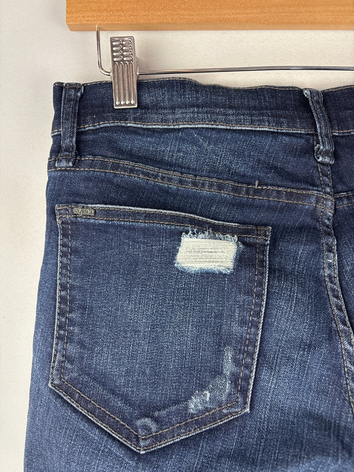 Women’s Edyson Size 26 Dark Wash Blue Distressed Jeans