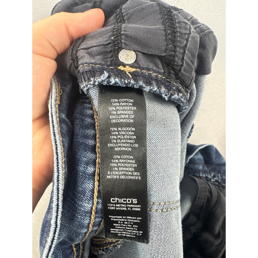 Women’s Chico’s Size 1 Capri Jeans w/ Bedazzling