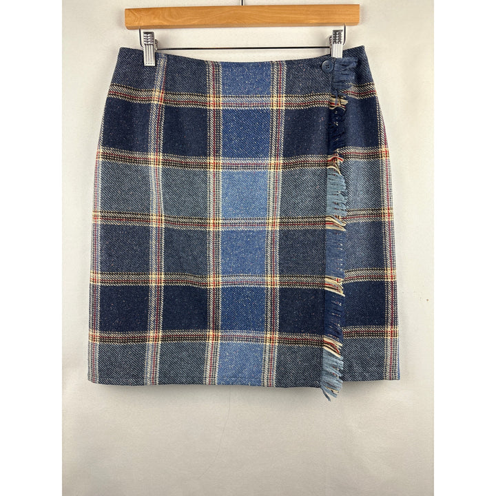 Women’s Liz Claiborne Size 8 Blue Plaid Skirt