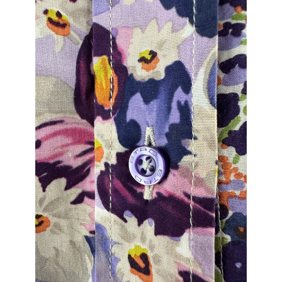 Women’s Etro Floral Button Down Blouse Size L