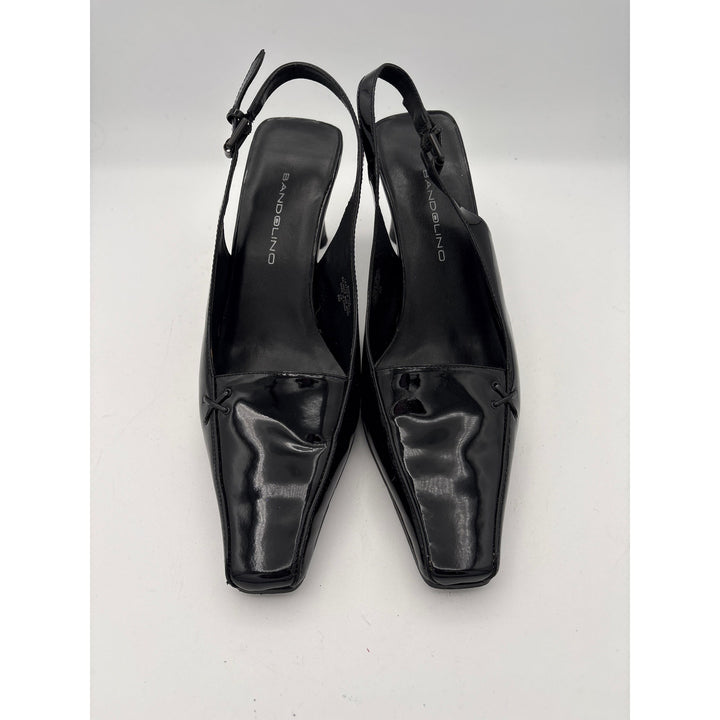 Women’s Bandolino Size 8 Black Patent Leather Slingback Heels