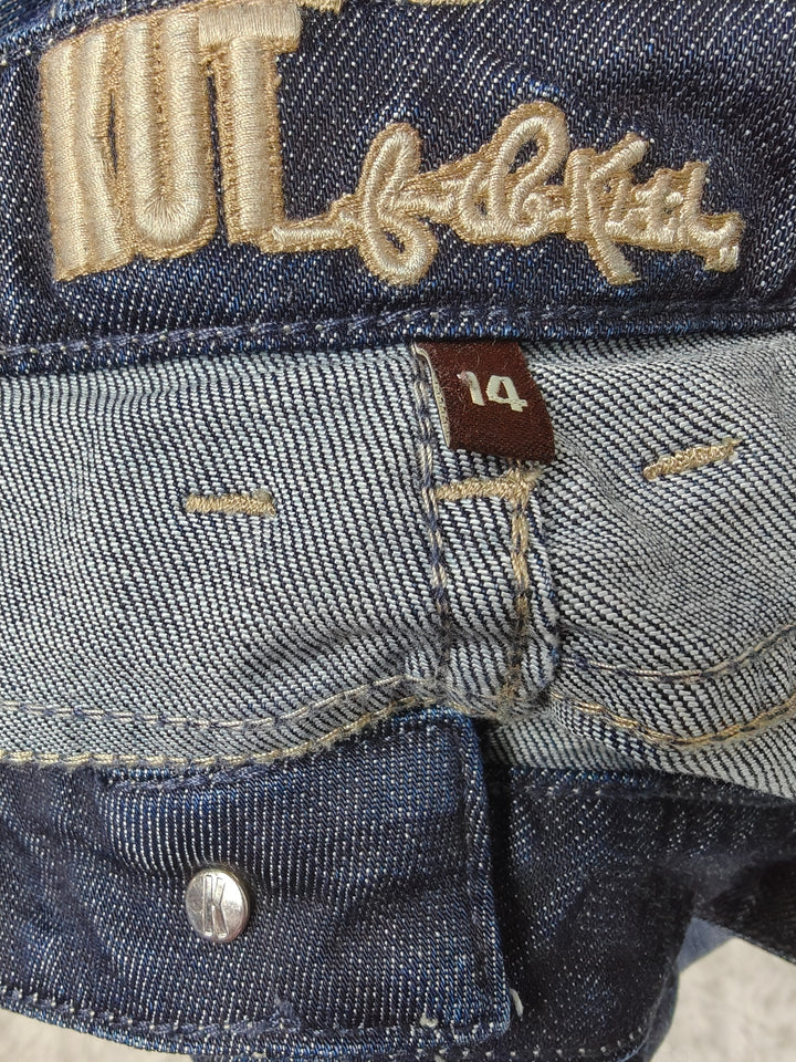 Womens KUT from the Kloth Catherine Boyfriend Jeans Dark Blue Size 14
