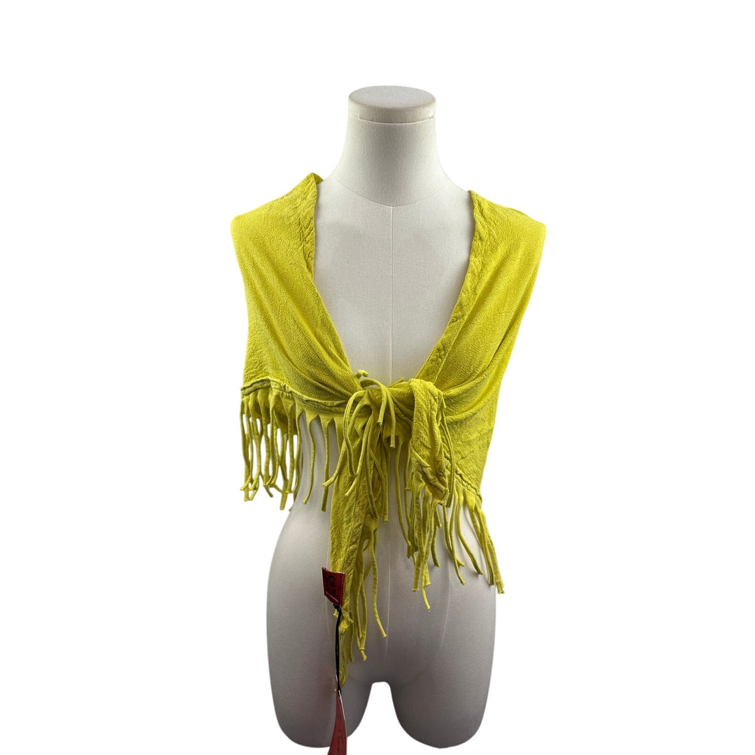 Women’s Oh My Gauze! Mustard Yellow Fringed Scarf/Shawl