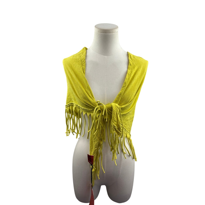Women’s Oh My Gauze! Mustard Yellow Fringed Scarf/Shawl