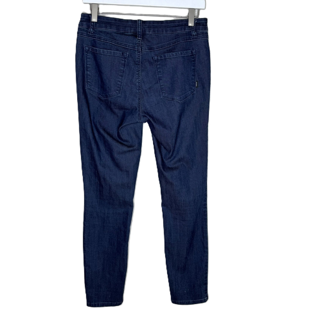 Prana Women's Dark Wash Mid-Rise Slim Straight Leg Jeans, Size 4S