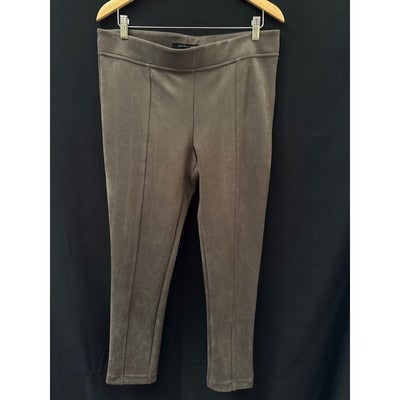 Women’s Andrew Marc Brown Suede Mid Rise Pants Sz L