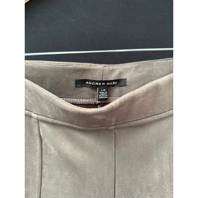 Women’s Andrew Marc Brown Suede Mid Rise Pants Sz L