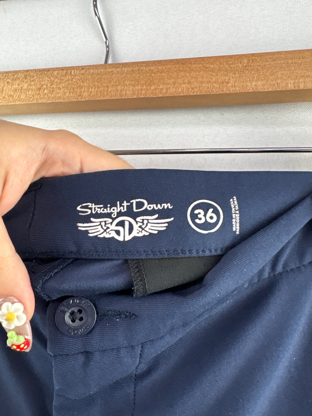 Men’s Straight Down Size 36 Navy Blue Golf Shorts