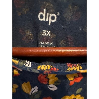 Floral Long Sleeve Top 3X By Dip  100% Cotton Machine Washable Fall Fashion