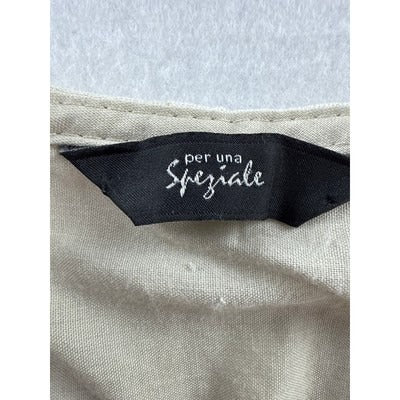 Per Una Speziale Beige Circle Pattern Long Length Skirt Size 12 Cotton & Linen
