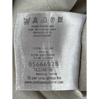 Per Una Speziale Beige Circle Pattern Long Length Skirt Size 12 Cotton & Linen