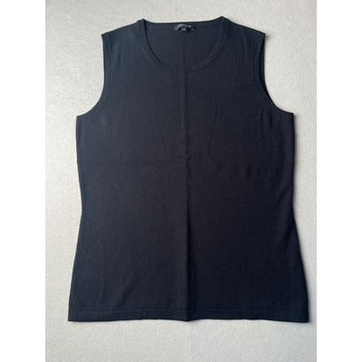 Lafayette 148 Black wool tank top, Size Large
