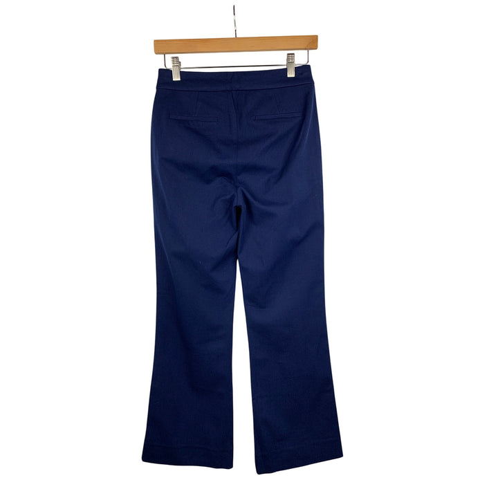 J. Crew Womens Navy Blue Dress Pants Size 00 Cotton Blend