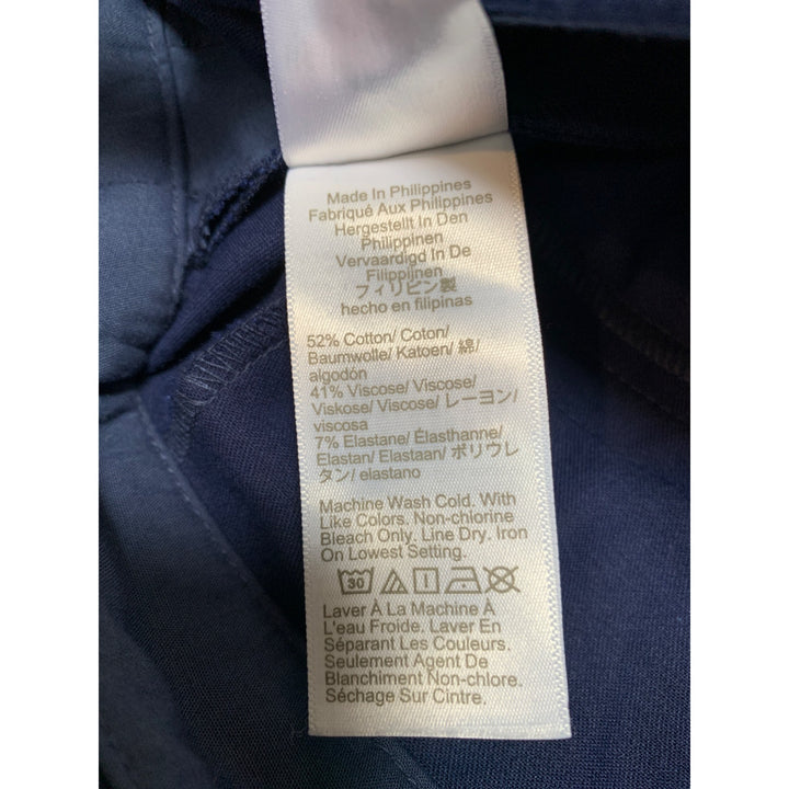 J. Crew Womens Navy Blue Dress Pants Size 00 Cotton Blend