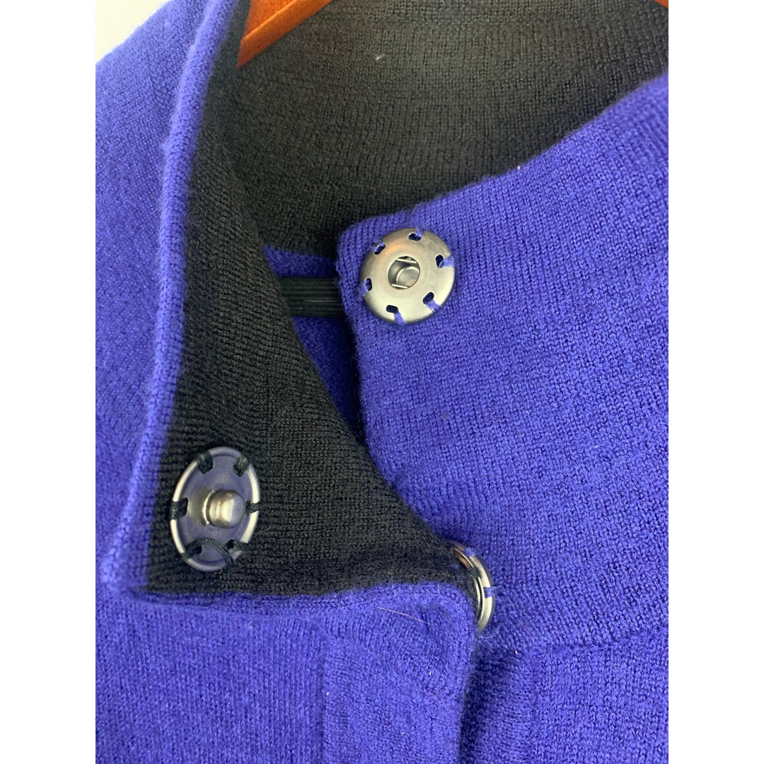 Chicos Long Purple Wool Coat Jacket Size 3