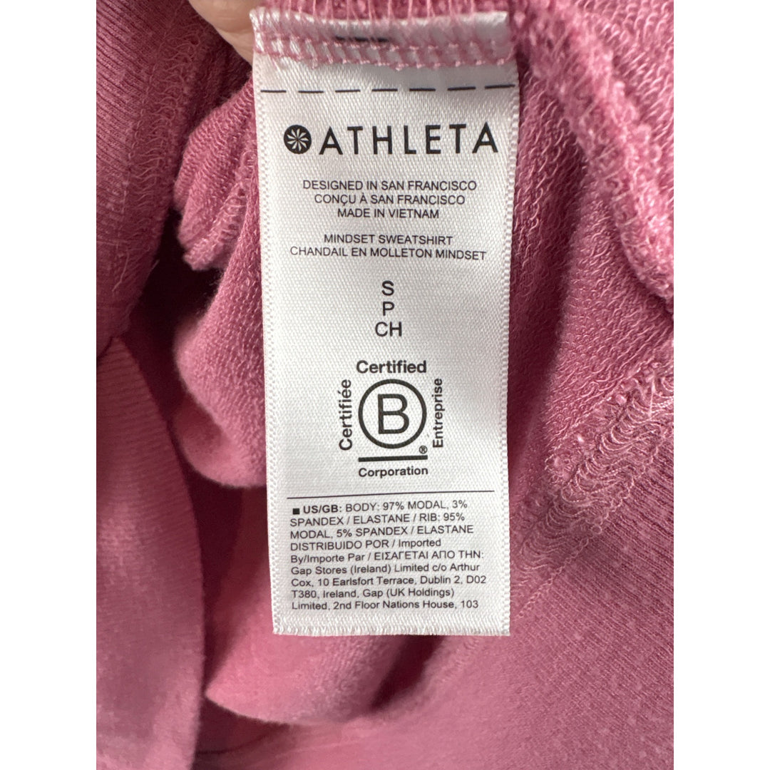 Athleta Womens Pink Modal Blend Sweatshirt Small